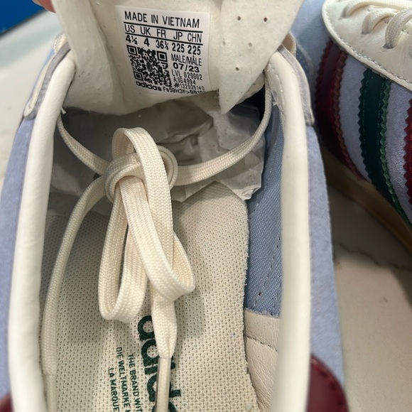 Adidas Gazelle Indoor Shoes - Blue, Burgundy and Green - Picture 6 of 6